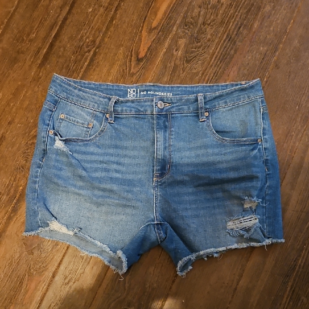 No Boundaries Ripped Denim Jean Shorts
